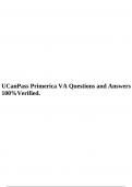 UCanPass Primerica VA Questions and Answers 100%Verified.