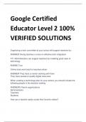 LATEST Google Certified Educator Level 2 100% VERIFIED SOLUTIONS