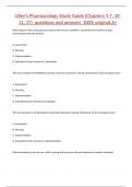 Lilley's Pharmacology Study Guide (Chapters 1-7, 10-11, 17)  questions and answers  100% original,A+