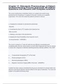 Chapter 17: Stimulants Pharmacology: A Patient-Centered Nursing Process Approach, 9th Edition Questions and Answers with complete solutions