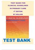  (TEST BANK) FOR CLINICAL GUIGELINES IN PRIMARY CARE 4TH EDITION BY HOLLIER