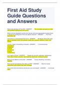 First Aid Study Guide Questions and Answers