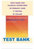 CLINICAL GUIGELINES IN PRIMARY CARE 4TH EDITION BY HOLLIER (TEST BANK)