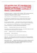 S12 sprinkler test, S13 standpipe test, Sprinklers segment 5, S-12 CITYWIDE SPRINKLER SYSTEMS | certificate of fitness | Latest 2024/25