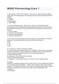 NR293 Pharmacology Exam 1 2024 Questions & Answers Already Graded A.