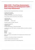 WGU C235 - Final Prep Assessment | WGU Training and Development C235 - Final Prep Assessment