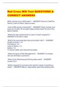 Red Cross WSI Test QUESTIONS & CORRECT ANSWERS