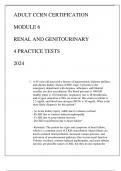 DULT CCRN CERTIFICATION MODULE 6 RENAL AND GENITOURINARY 4 PRACTICE TESTS 2024