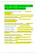 HCB Test 1 Questions with All Correct Answers (1)