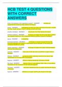 Bundle For HCB 101 Exam Questions with Complete Solutions