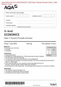 AQA 2023 A-level ECONOMICS 7136 Paper 1, 2, 3 Question Papers & Mark schemes