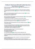 Hallmark Final Exam BSN-205 Verified Questions And Answers Graded A+