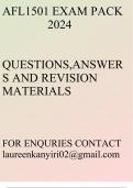 AFL1501 Exam pack 2024(Questions and answers)