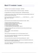 Biod 171 module 1 exam 2024 Questions & Answers Already Graded A