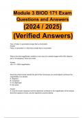 Module 3 BIOD 171 Exam Questions and Answers (2024 / 2025) (Verified Answers)