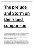 The prelude vs Storm on the Island comparison: GCSE English Literature