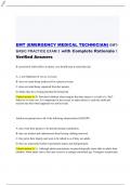 EMT-BASIC PRACTICE EXAM 3 with Complete Rationale / Verified Answers