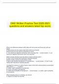   DMV Written Practice Test 2020-2021 questions and answers latest top score.