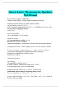 Edexcel A Level Microeconomics Questions And Answers