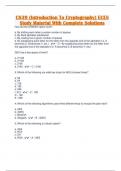 C839 (Introduction To Cryptography) ECES Study Material With Complete Solutions 