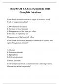 RN300 OB EXAM 2 Questions With Complete Solutions