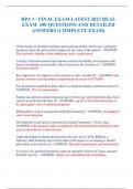 RPA 1 - FINAL EXAM LATEST 2023 REAL EXAM 100 QUESTIONS AND DETAILED ANSWERS (COMPLETE EXAM)