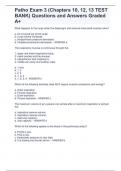 Patho Exam 3 (Chapters 10, 12, 13 TEST BANK) Questions and Answers Graded A+