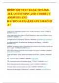CSC 302 TEST BANK 2023-2024 ALL QUESTIONS AND CORRECT ANSWERS AND RATIONALES|ALREADY GRADED A+|