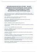 PACKAGE DEAL FOR SAFE AGILE PRODUCT MANAGEMENT (APM) 2024 LATEST QUESTIONS WITH CORRECT DETAILED ANSWERS.