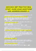 2023/2024 NRP PRACTICE REAL STUDY GUIDE EXAM QUESTIONS      AND ANSWERS /GRADED A+ 