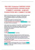 EKG Technician CERTIFICATION EXAM 2024 QUESTIONS AND DETAILED CORRECT ANSWERS- NHA EKG CERTIFICATION