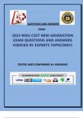 2024 WGU C207 NEW GENERATION EXAM QUESTIONS AND ANSWERS