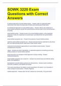 SOWK 3220 Exam Questions with Correct Answers