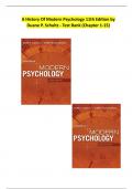 A History Of Modern Psychology  5th Edition, 6th Edition & 11th Edition