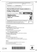 Edexcel GCSE maths June 2023 paper 1 question paper higher