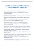ATI RN Concept Based Assessment Level EXAM Q&A GRADE A+