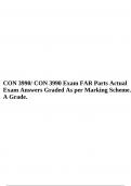 CON 3990/ CON 3990 Exam FAR Parts Actual Exam Answers Graded As per Marking Scheme. A Grade & CON 3990 Exam FAR Parts/ CON 3990 Exam Updated 2023-2024.