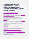 ATI RN COMPREHENSIVE PREDICTOR 2024 EXAM (1) QUESTIONS AND VERIFIED ANSWERS BY EXPERTS|ALREADY GRADED A+ PASS!!!