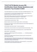 TCIC/TLETS Mobile Access RE-Certification Exam Study Questions and Answers Top Graded A 2024