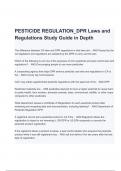 QAC PESTICIDE REGULATION_DPR Laws and Regulations Questions and Answers Latest Study Guide (A+ GRADED 100% VERIFIED)