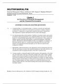 Solution Manual For Financial Management Theory and Practice 4CE  Eugene F. BrighamMichael C. EhrhardtJerome GessaroliRichard R. Nason Chapter(1-24)