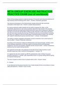 NETA GROUP EXERCISE INSTRUCTOR PRACTICE EXAM (out of workbook) QUESTIONS AND ANSWERS