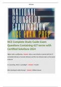 NCE  Study Guide Package. 