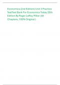 Economics (2nd Edition) Unit 3 Practice  TestTest Bank For Economics Today 20th  Edition By Roger LeRoy Miller (All  Chapters, 100% Original 