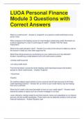 Bundle For LUOA Exam Questions and Answers All Correct