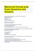 Manicurist license prep Exam Questions and Answers (2)