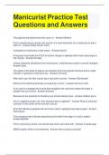 Manicurist Practice Test Questions and Answers (2)