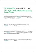 NCTI Final Exam NCTI Field Tech 3 to 4 | New Update 2023/ 2024| Verified Questions and ANSWERs