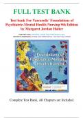 Test bank For Varcarolis' Foundations of Psychiatric-Mental Health Nursing 9th Edition by Margaret Jordan Halter | 2022/2023 | 9780323697071| Chapter 1-36 | Complete Questions and Answers A+.