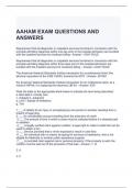 AAHAM EXAM QUESTIONS AND ANSWERS (GRADED A)